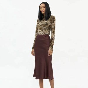 STELEN Madina Satin Slip Skirt from Need Supply